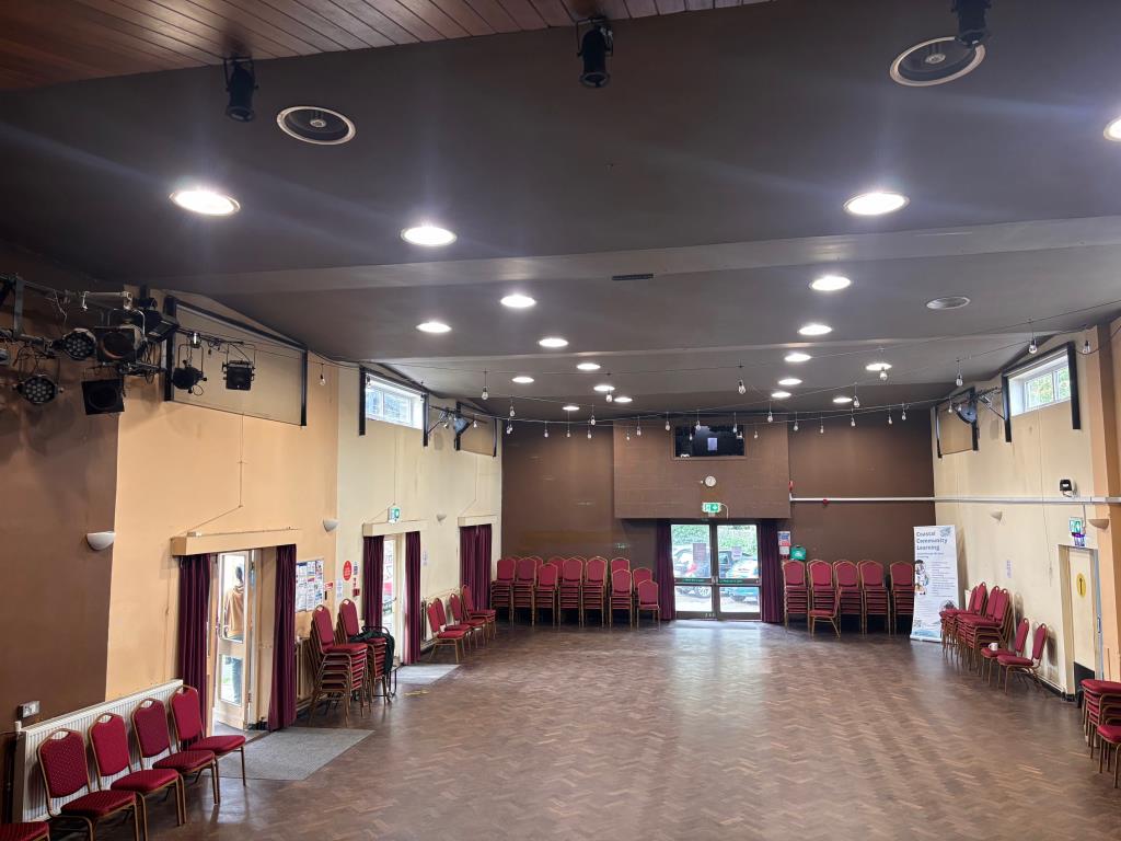 Lot: 76 - FREEHOLD PROPERTY WITH POTENTIAL - Theatre hall taken from the stage